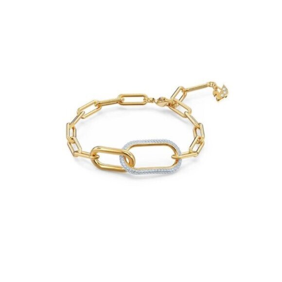 Swarovski Jewelry - Swarovski yellow gold interlocking bracelet